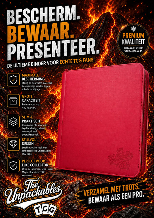 Binder Lava Red - By The Unpackables TCG